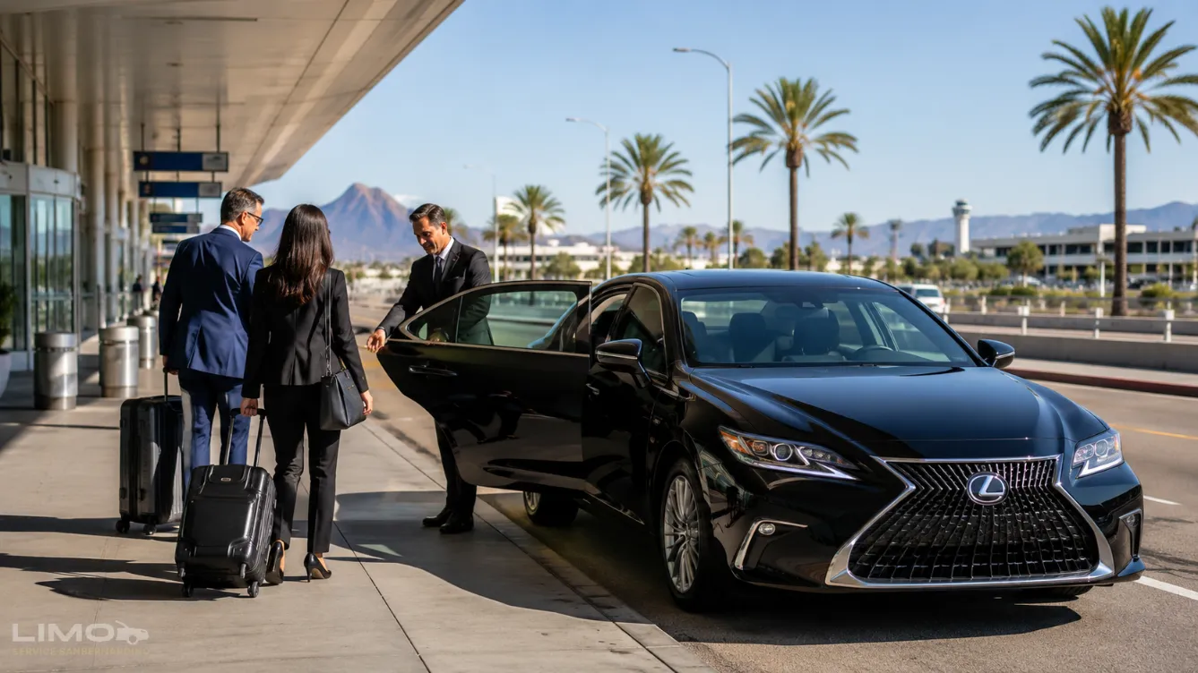 Private Lexus sedan airport transfer for an executive business traveler in San Bernardino