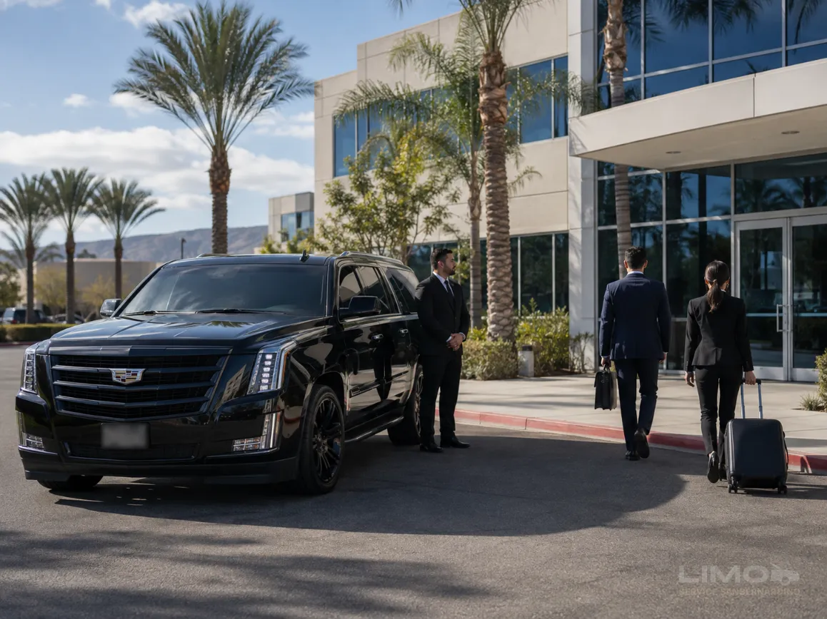 Lexus chauffeur providing executive transportation between corporate meetings in San Bernardino